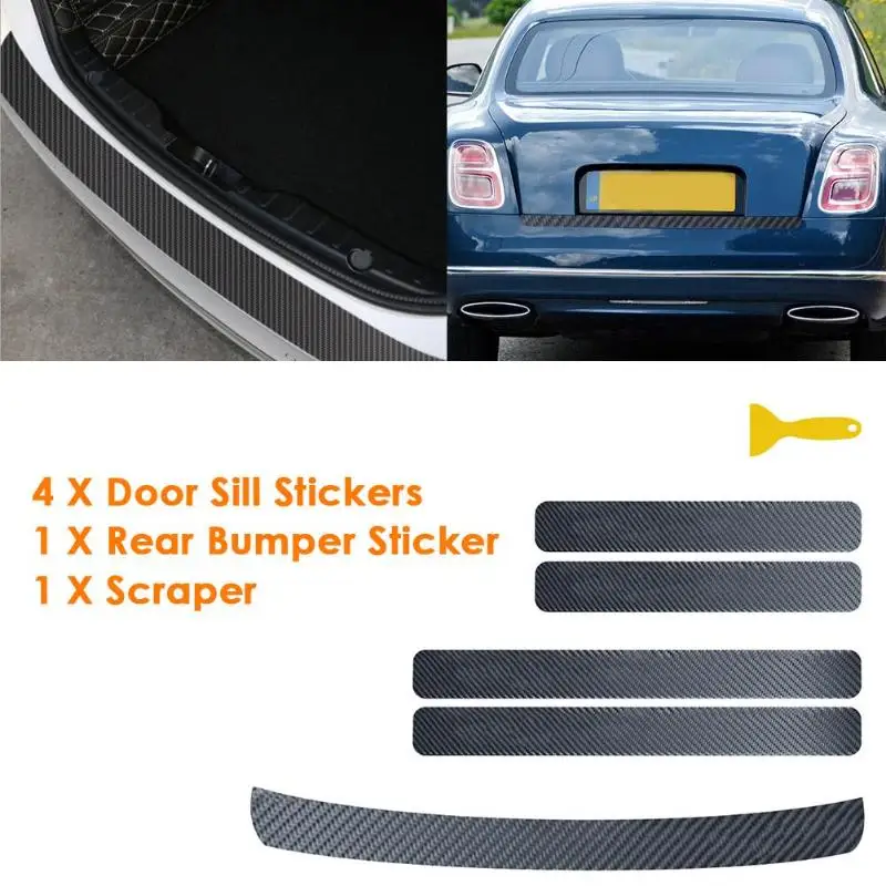Наклейка на дверь автомобиля из углеродного волокна устойчивая к царапинам