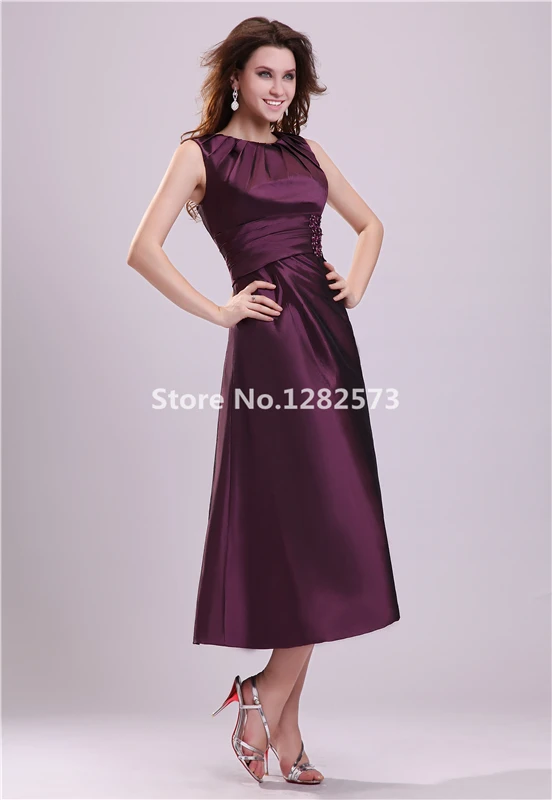 Элегантные Простые Дешевые Pleat вечернее атласное платье из бисера официальная