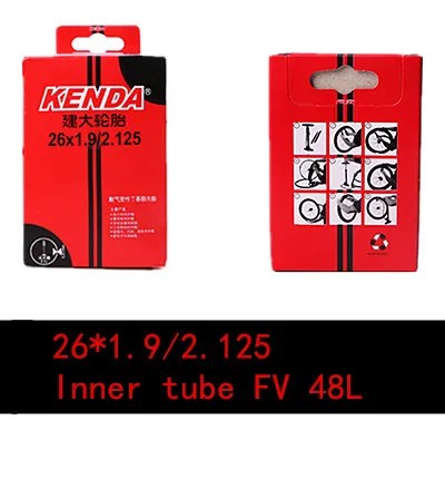 Inner Tube FV 48L KENDA шины 26 дюймов 1,95 2,125 65PSI MTB Горный шоссейный велосипед шины 26X1,95/2,125 велосипедные резиновые трубки широкие шины K922 - Цвет: Inner Tube FV 48L