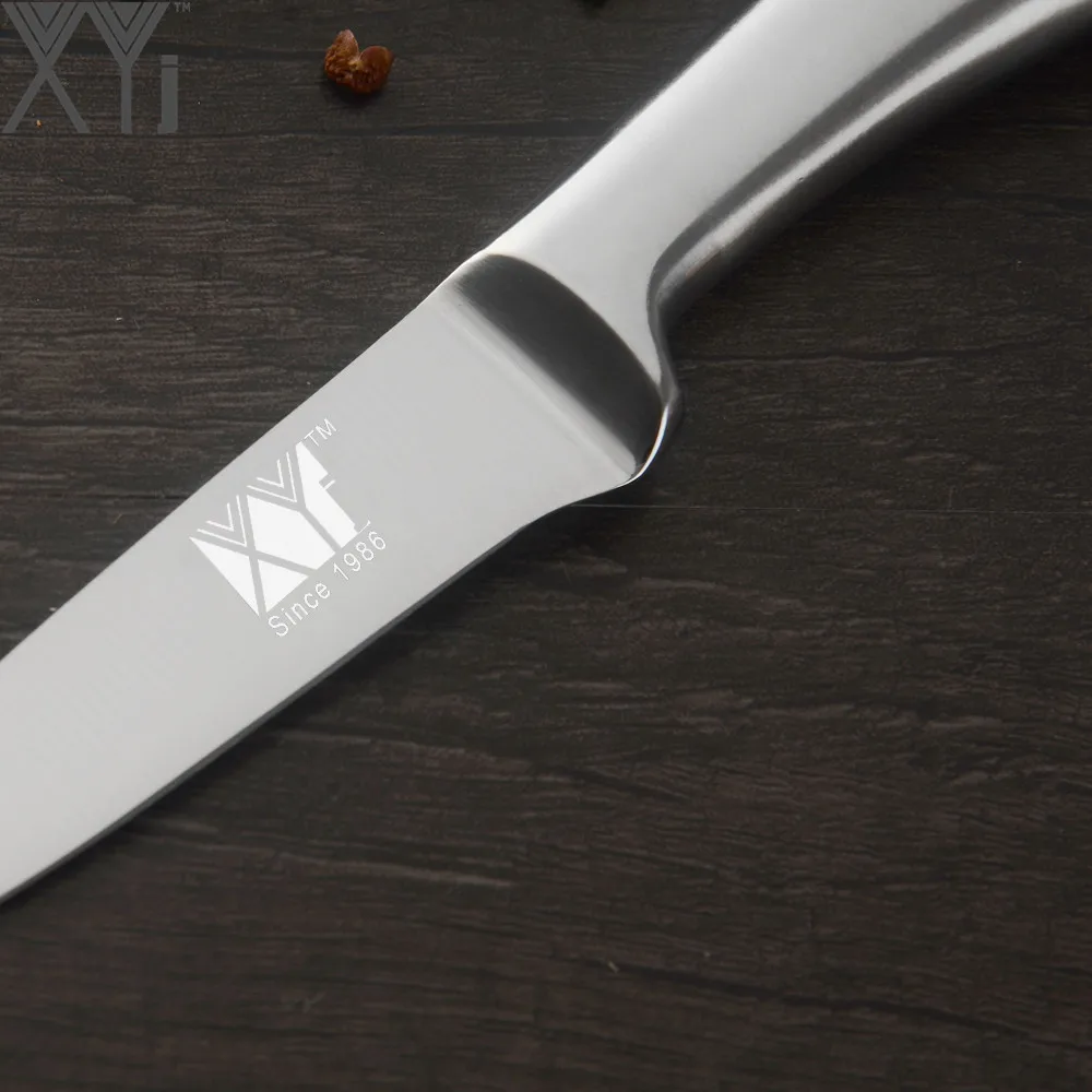 XYj 3,5 дюймовый кухонный нож из нержавеющей стали для очистки фруктов, один высококачественный прочный нож с ручкой из нержавеющей стали, инструменты для походов и приготовления пищи