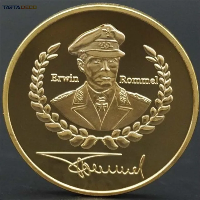 Битва Эль-аламейн победы Юбилейные монеты Роммель Позолоченные Германия