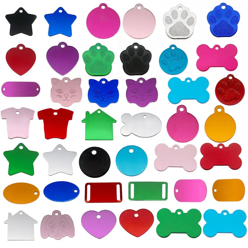 Оптовая продажа 100 шт. кошка идентификационная бирка с двойными бортами в форме