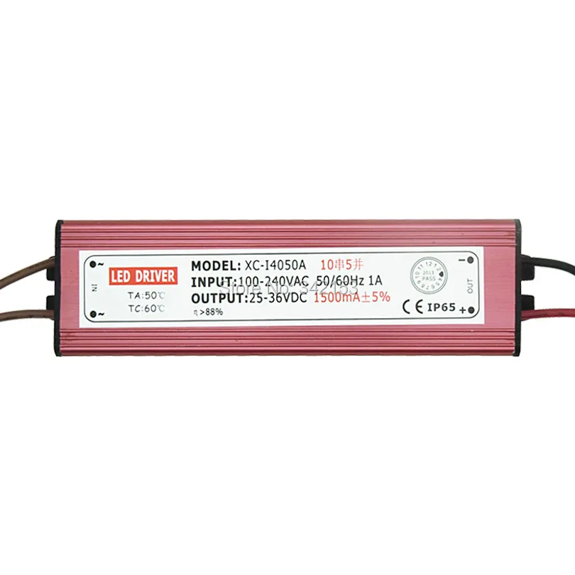 IP65 Водонепроницаемый 50 W высокой стабилизатора тока светодиода DC 25-36 V 1500mA светодиодный освещения трансформаторов для 50 W высокой Мощность светодиодный излучатель свет лампы