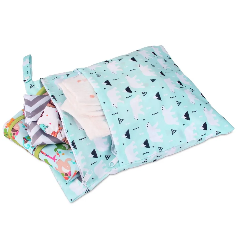 INSULAR большая детская Влажная и сухая тканевая сумка для подгузников мультяшная