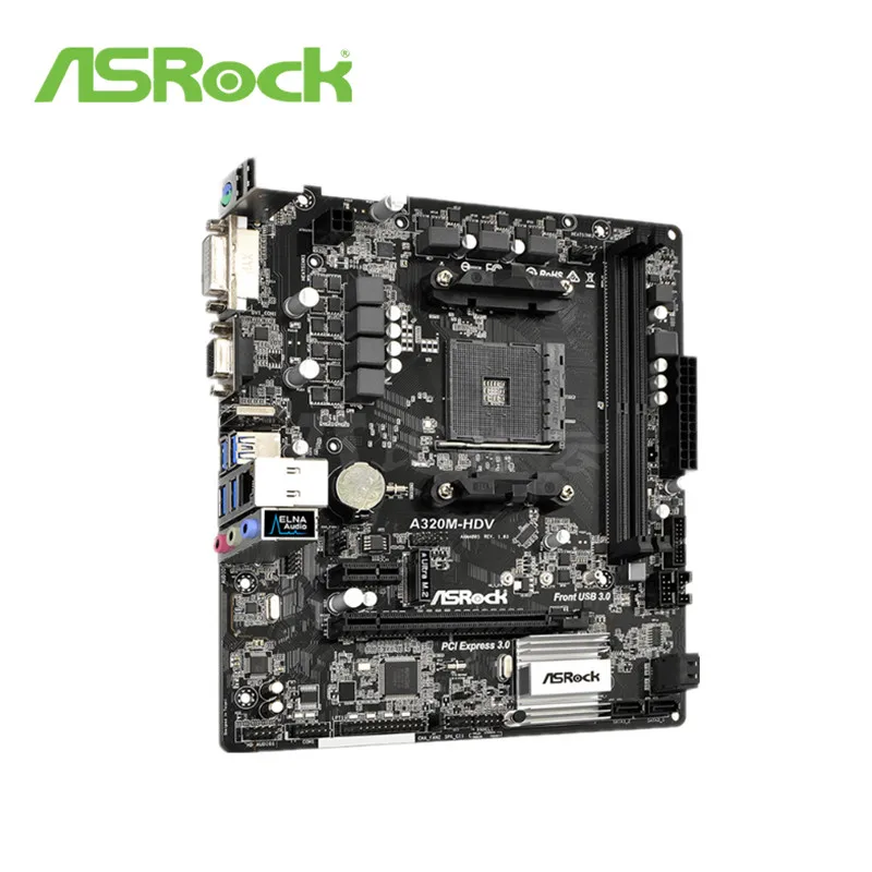 Полный Новый чипсет ASROCK AMD A320 интерфейс AM4 материнская плата для настольного ПК с