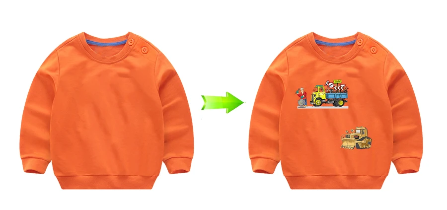 Автомобильный экскаватор патчи для детской одежды украшения Diy бытовые наклейки-заплатки экологически чистые аппликации