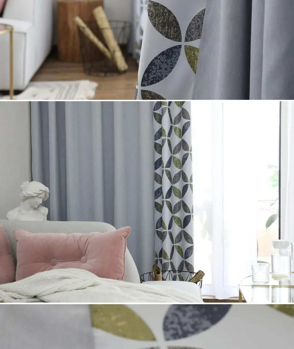DSinterior 70-75% затенение современные blackout curtainfor окна спальни изготовление под заказ