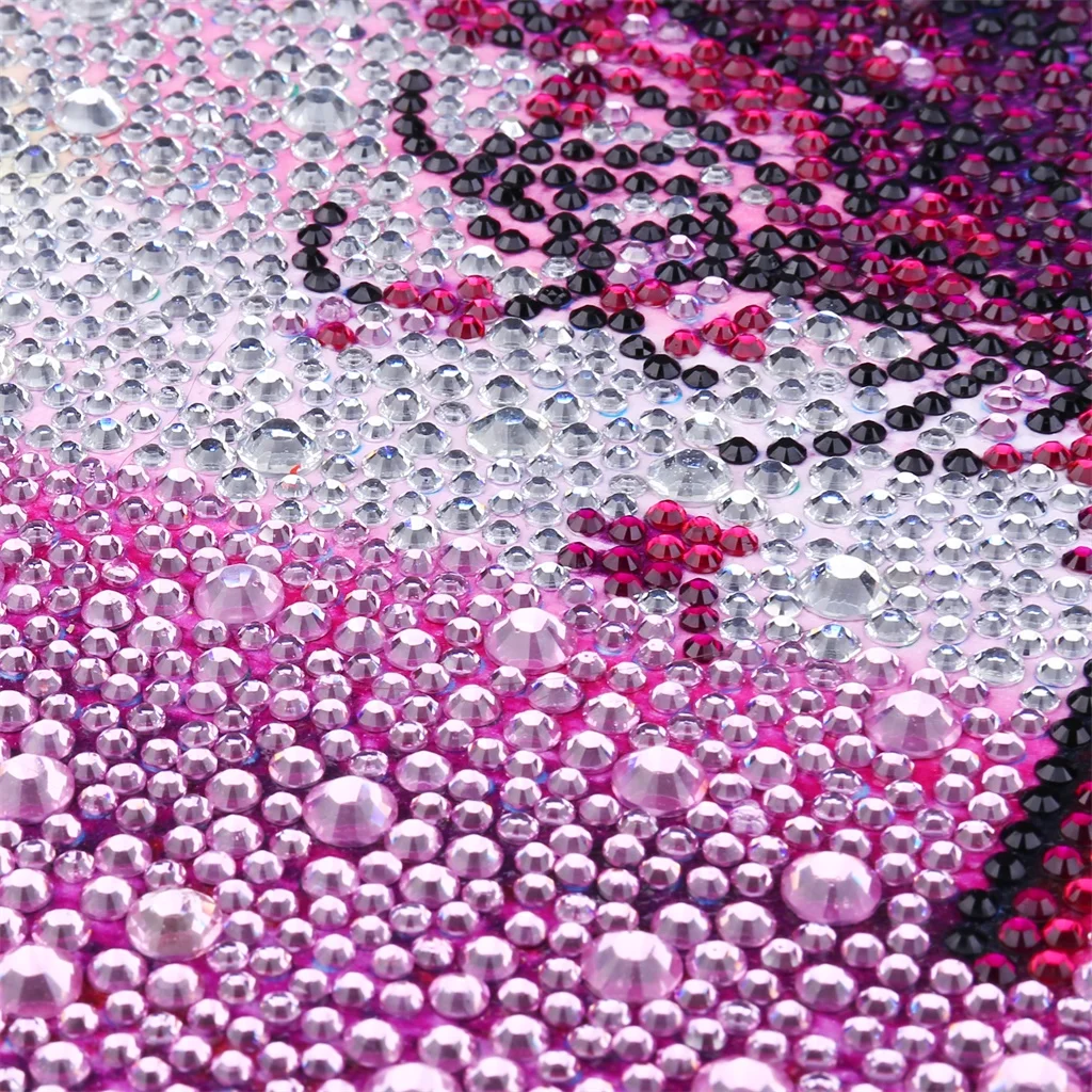 Картина из страз сделай сам 5D с фиолетовыми сердечками и пейзажами - купить по