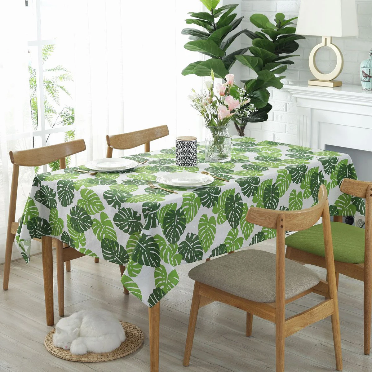 

Deoxygene Pastoral Style Decorative Table Cloth Cotton linen Tablecloth Dining Table Cover For Kitchen Home Decor