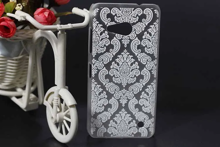 Fashion Patterns painted for Nokia 550 N550 Luxury Vintage Black &amp White Paisley Flower Cover Case For Microsoft Lumia | Мобильные