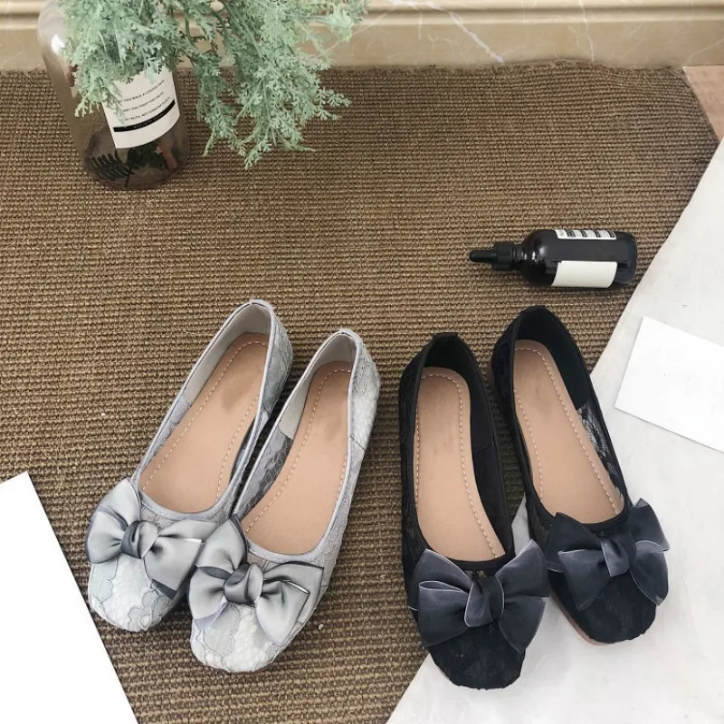 Женская обувь на плоской подошве Лоферы без шнуровки сетчатая дышащая мягкой с