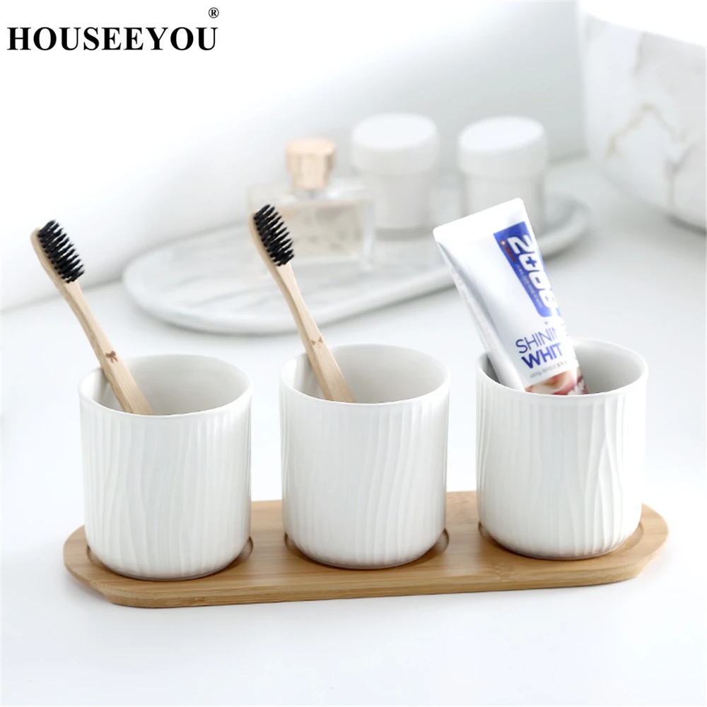 Керамический держатель для зубной щетки пасты|Стаканы в ванную| |