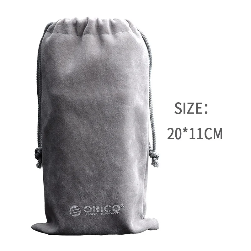 L 20x11 cm ORICO SA1810 портативный мешок на шнурке для телефона/power Bank бархатные упаковочные сумки и подарочные пакеты для многих предметов - Цвет: L 20x11 cm