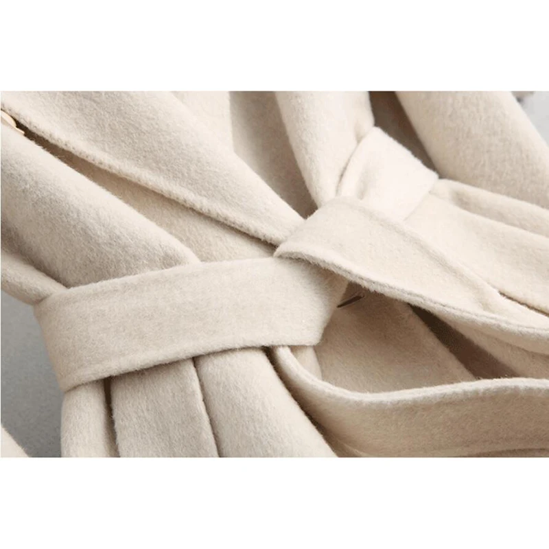 Женские пальто из натуральной шерсти зима 2020 новинка Женская двусторонняя