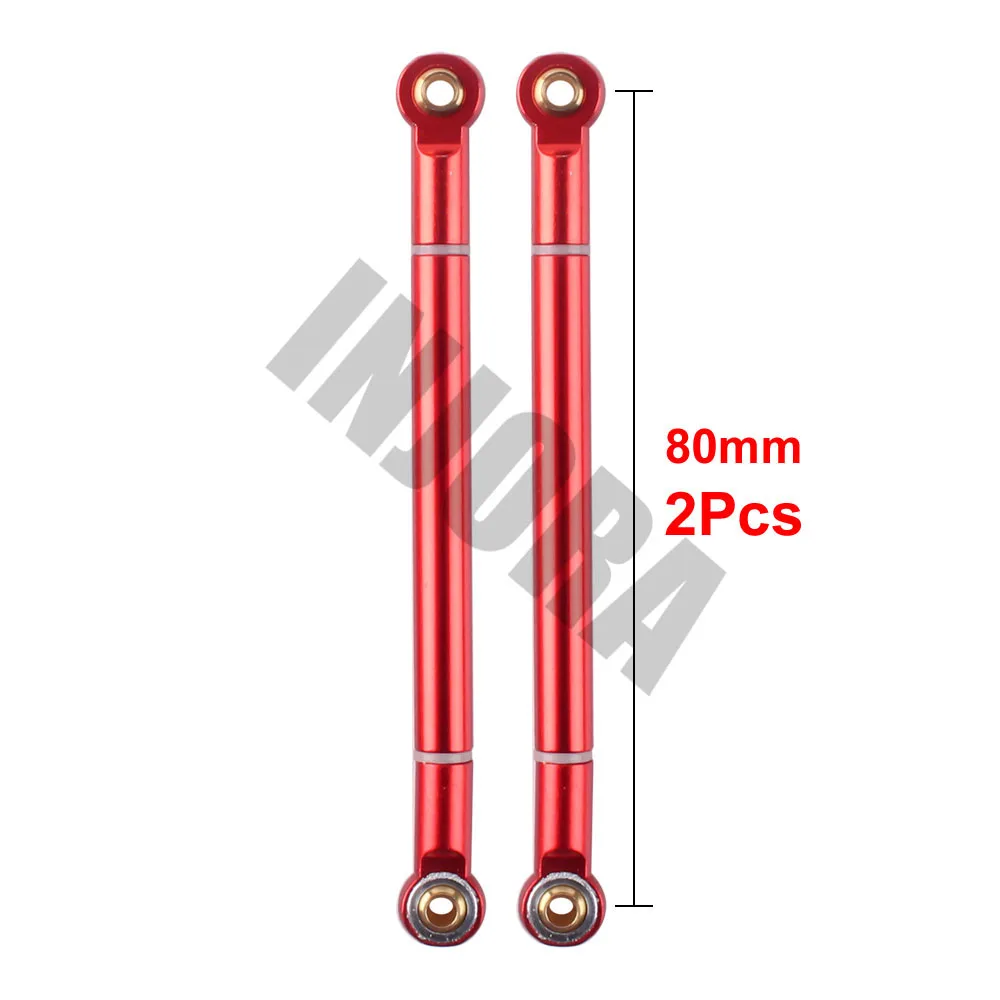 80MM Red 2 шт. RC автомобиль 70 80 90 100 110 120 130 мм красный/черный алюминиевый сплав стержень для 1/10 RC Гусеничный осевой SCX10 D90 Запчасти для обновления - Цвет: 80MM Red
