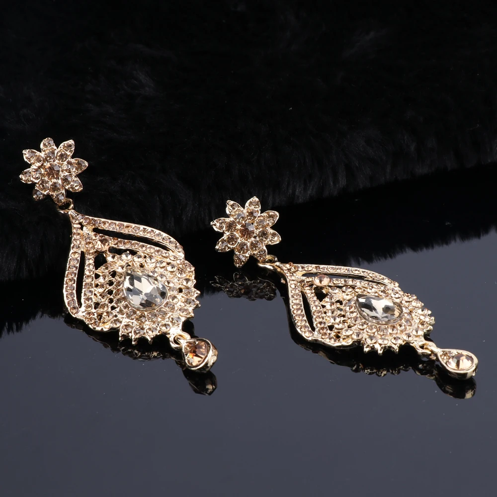 Массивное ожерелье в индийском стиле серьги наборы для свадебной вечеринки