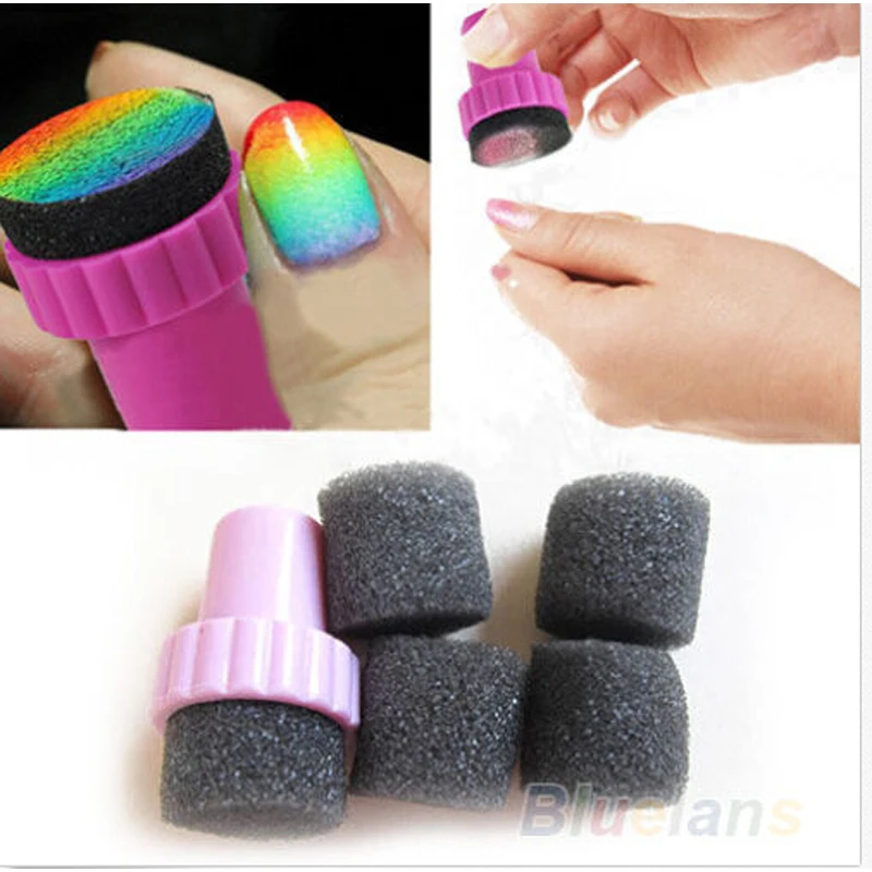 5 шт./компл. губка для ногтевого дизайна штамп штамповки шаблоны Переводные