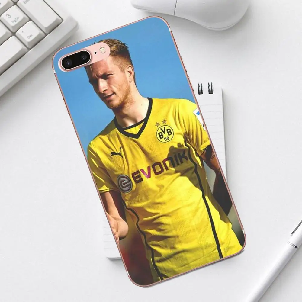 Qdowpz Marco Reus для iPhone 4 4S 5 5C SE 6 6S 7 8 Plus X XS Max XR Galaxy A3 A5 J1 J3 J5 J7 2017 Мягкий ТПУ индивидуальный