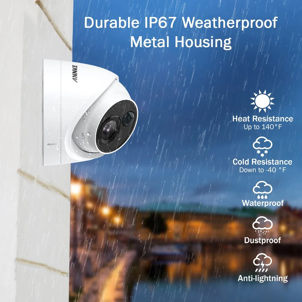 ANNKE 8CH 2MP система безопасности камеры 3MP 5в1 H.265 + DVR с 4X1080 P TVI открытый стойкий к