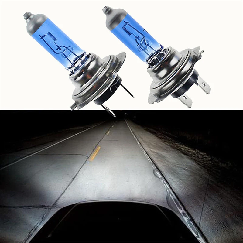 

2PCS/Set 100W White H7 Xenon Gas Halogen Headlight Light Lamp Bulbs 12V 6000K