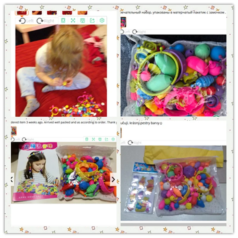 

100pcs/set New Pop Beads Toys Snap Together Jewelry Fashion Kit DIY Educational Kids Craft Gifts For Girl Reborn Toy