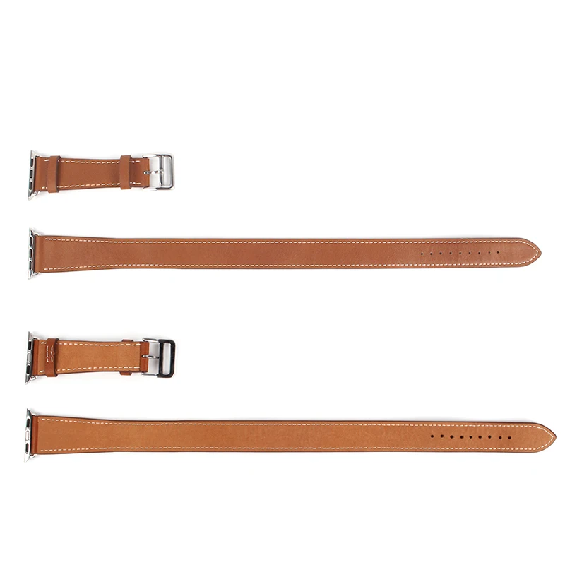 

Genuine Leather Band For Apple Watch Series 4 3 2 With Original Stainless Steel Adapters Both 44 42 40 38mm Are Available
