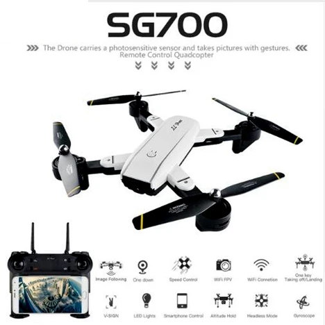 SG700 RC Квадрокоптер складной селфи Дрон вертолет с WiFi FPV HD камерой 6 осевой гироскоп