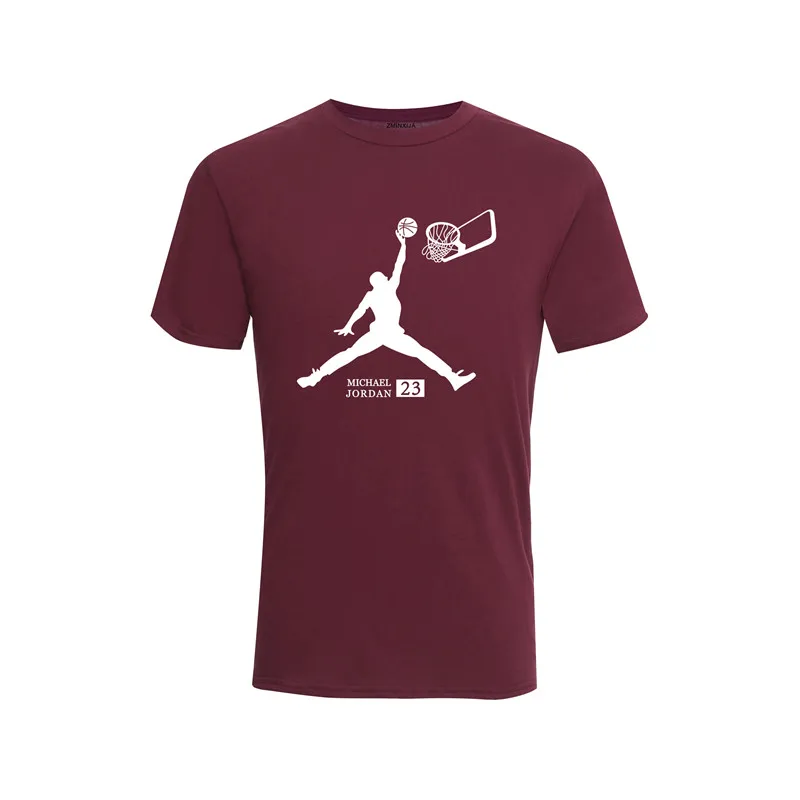 2018 модная мужская футболка с круглым вырезом и рисунком Jordan NBA Топ Футболка