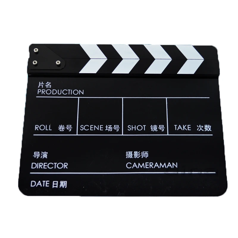 Clapperboard Clapper доска Slate Cut Prop акриловая 29 8*24 8 см Видео Сцена Профессиональный