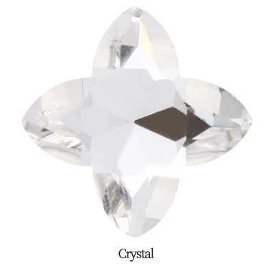 Crystal K9 стразы, стеклянный камень, лист удачи, клеевые Стразы, хрустальные стразы, заостренные сзади, сборка, стразы швейный декор для еврей - Цвет: Crystal