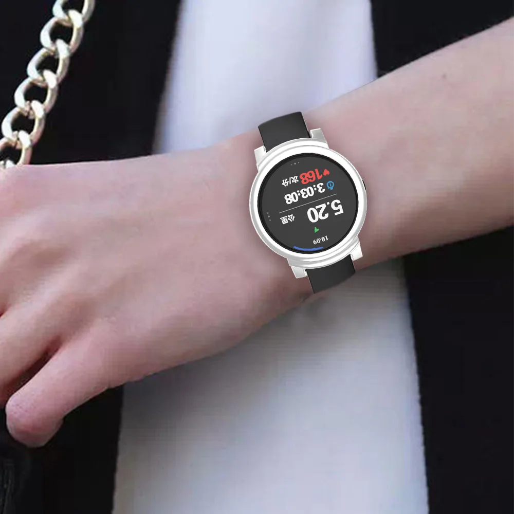 Чехол-протектор для Ticwatch E, покрытие для часов из ТПУ, мягкий силиконовый защитный бампер, аксессуары, черный и серебристый цвета