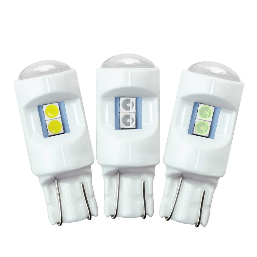 2шт Новая керамика T10/W5W 3030 6SMD светодиодный белый голубой лед 12В Авто Мото зазор