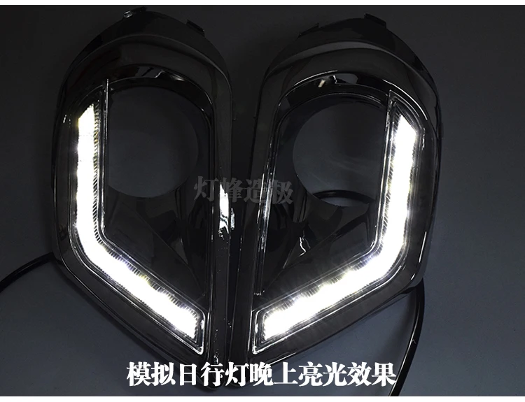 

Osmrk new arrival led drl daytime running light for forester 2013 2014 2015, with fog lamp cover, chrome plating version