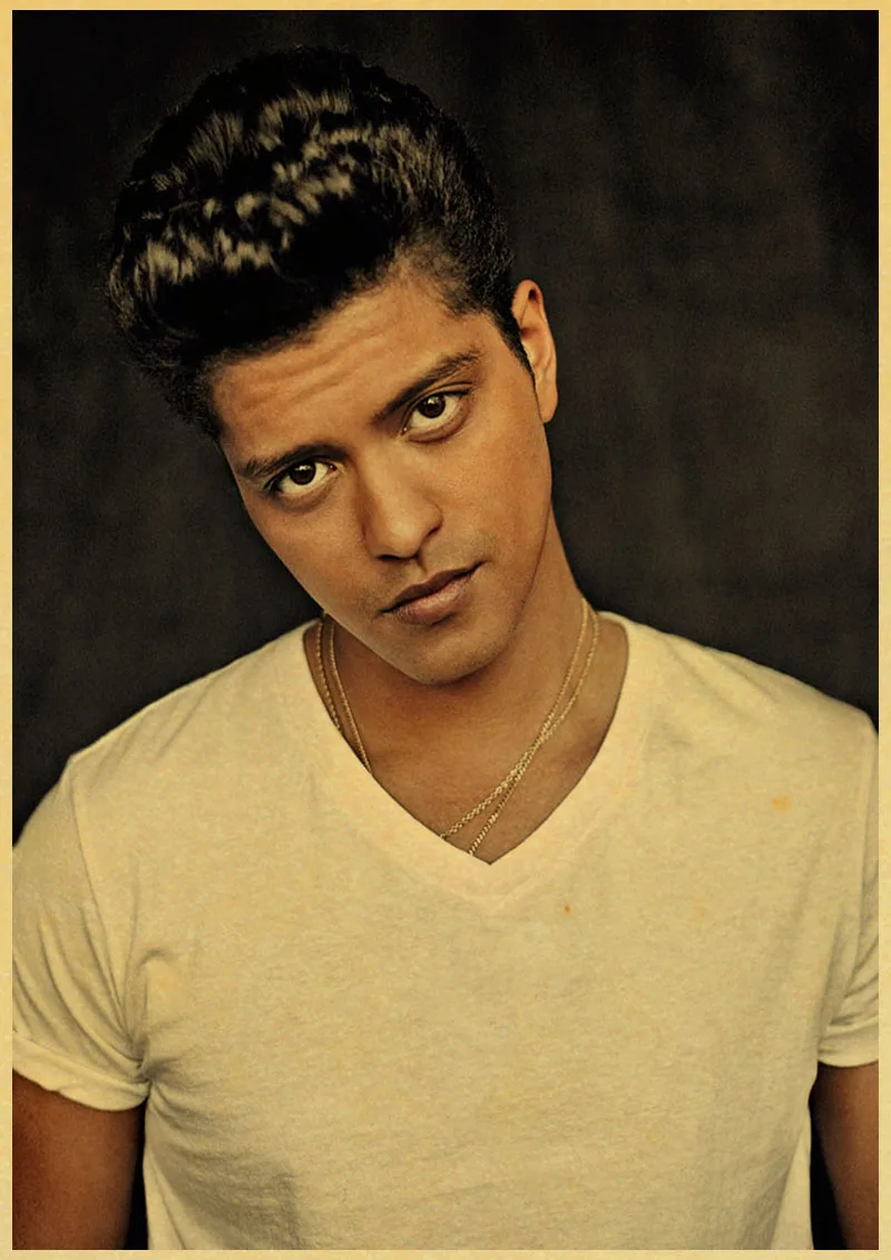 Певец Бруно Марс винтажные плакаты печать настенная живопись Высокое качество