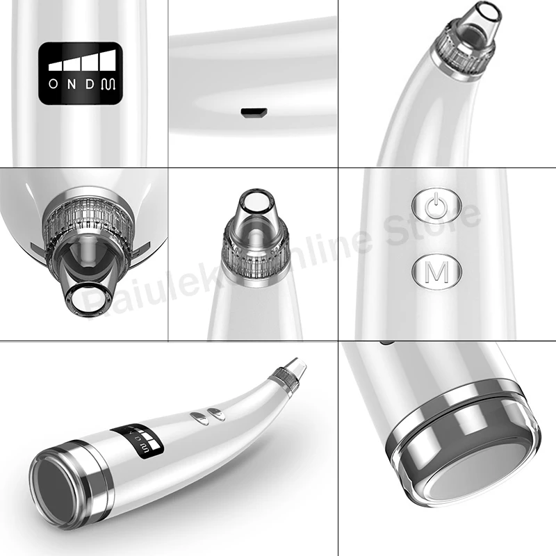 

5 Tips Facial Care Beauty Device Skin Bottom Heating Blackheads Removal Portable Diamond Peeling Heat Deep Cleansing Pores