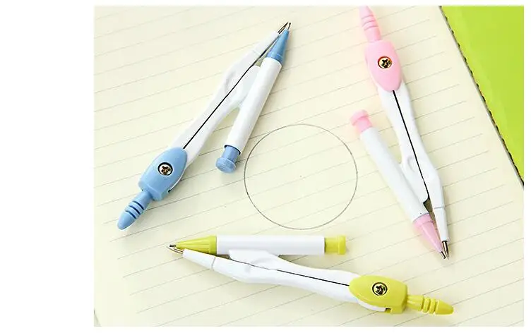 8 шт./лот металлические карандашные компасы школьные студенческие с механическим