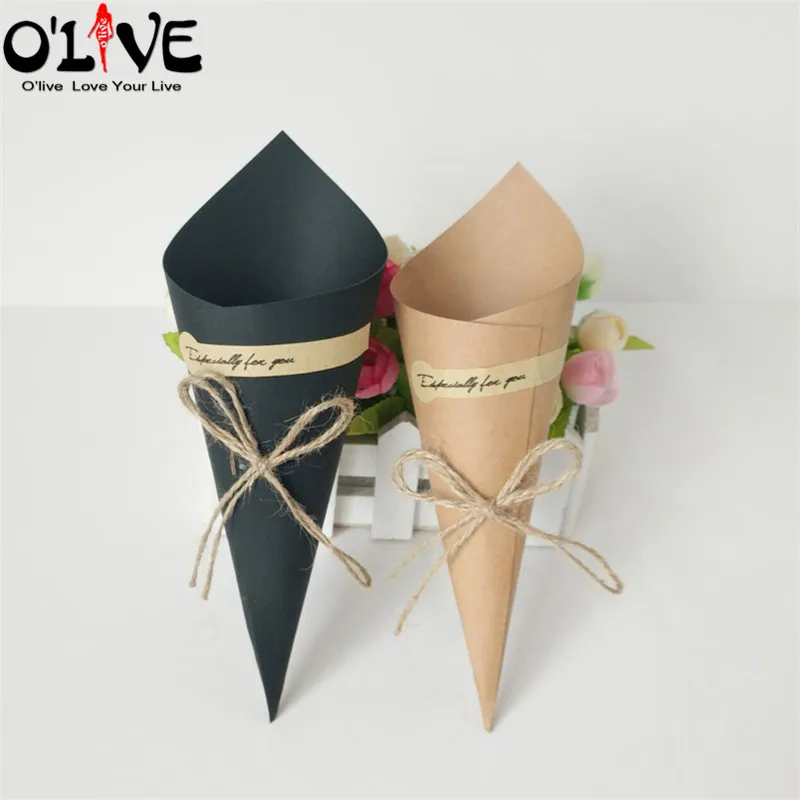 15X15 cm Kraft Packaging Decorative Bouquets Handmade DIY Holiday Gift Packaging