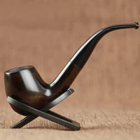 1 pcs ebony wooden pipe smoking accessories ebony pipe durable smoking accessories wooden tobacco cigarettes cigar pipes