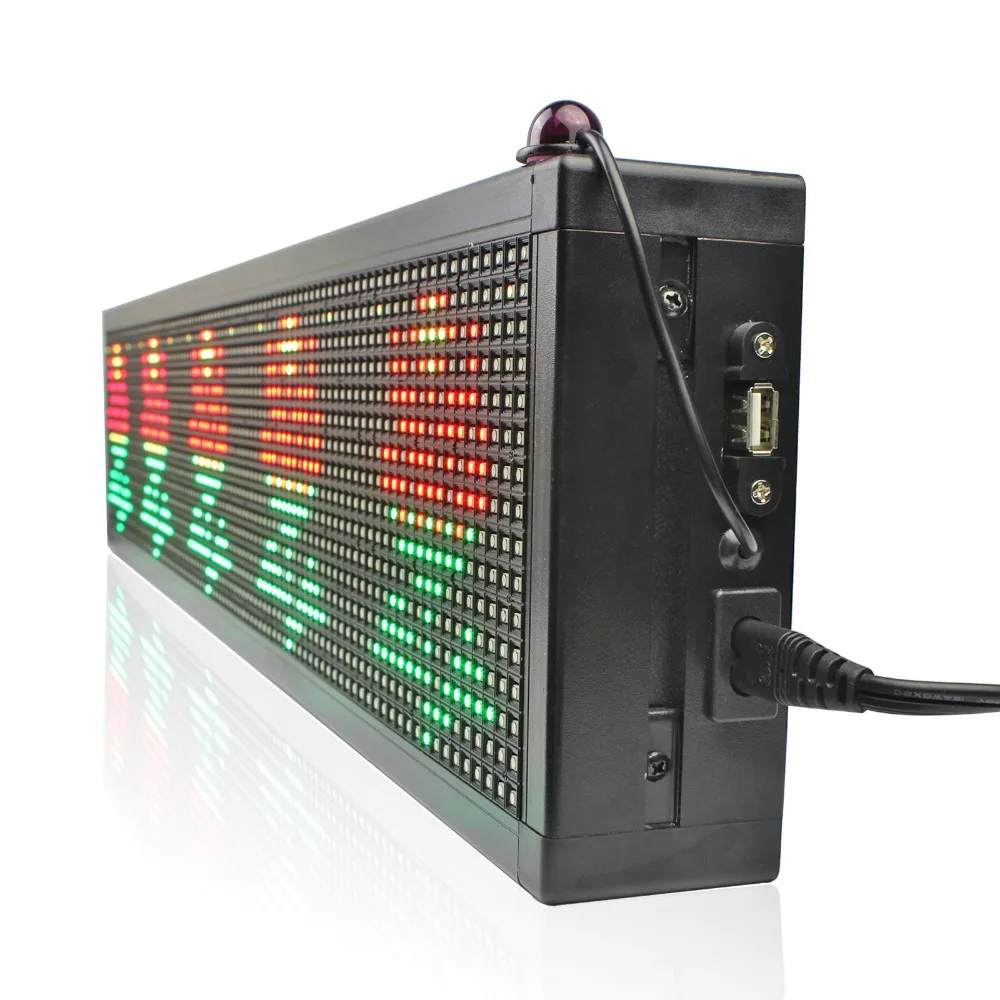 

Colorful Light 39 X 6 Inch IR Remote LED Sign Vivid RGB Programmable Message Scrolling Wireless LED Display Sign Board Lighting