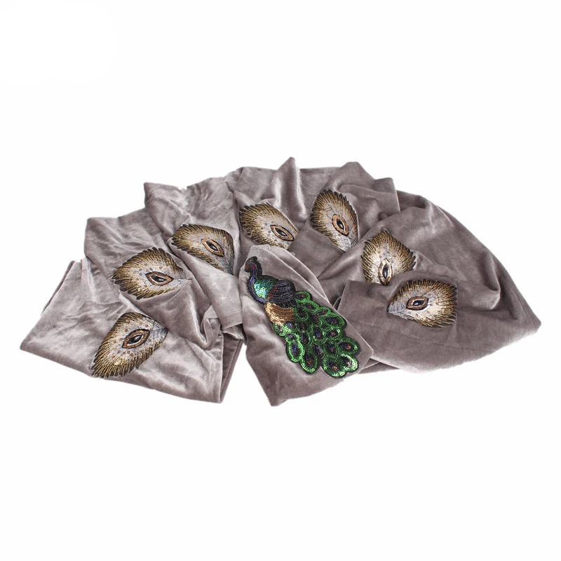 Женский мусульманский бархатный головной убор с блестками тюрбан хиджаб