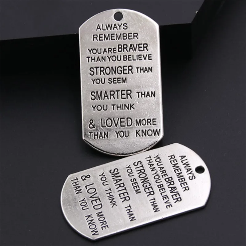 2 шт. серебряный цвет надпись Best Friend Always помните что вы Braver Than You верьте подарки