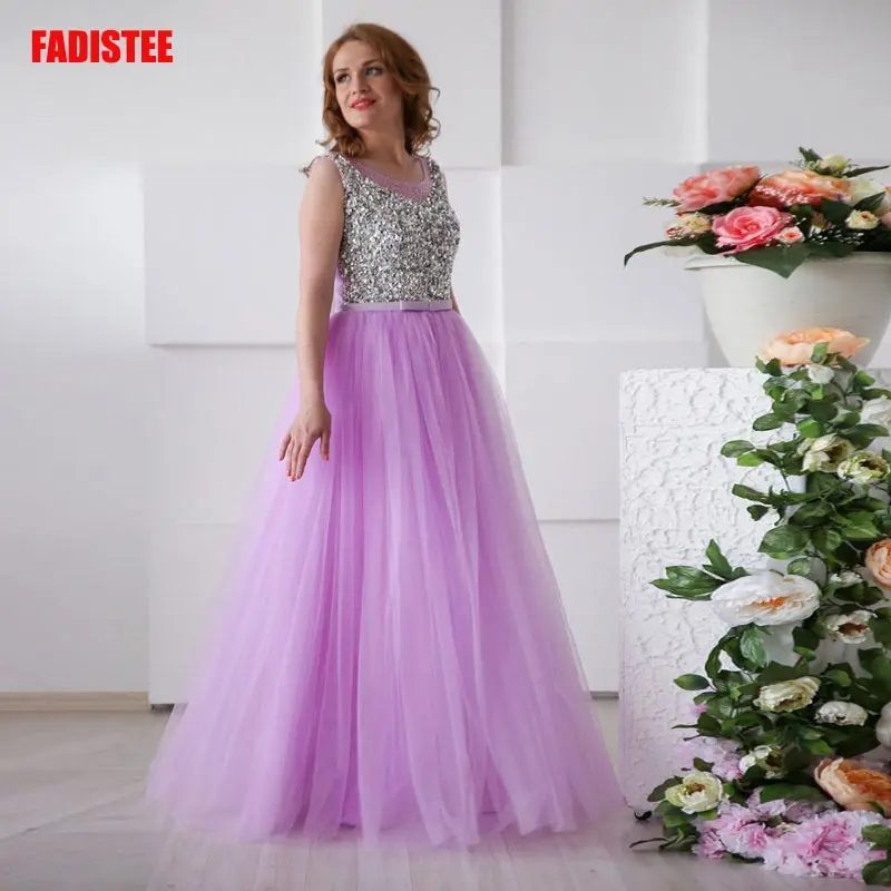 Новое поступление элегантное вечернее платье Формальное vestido de noiva размера плюс вечерние vestido noiva sereia Бисер Пром платье роскошное длинное платье - Цвет: light purple