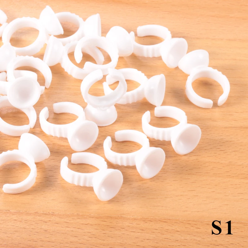 Дропшиппинг 100 шт одноразовые накладные ресницы держатель для клея кольца тату