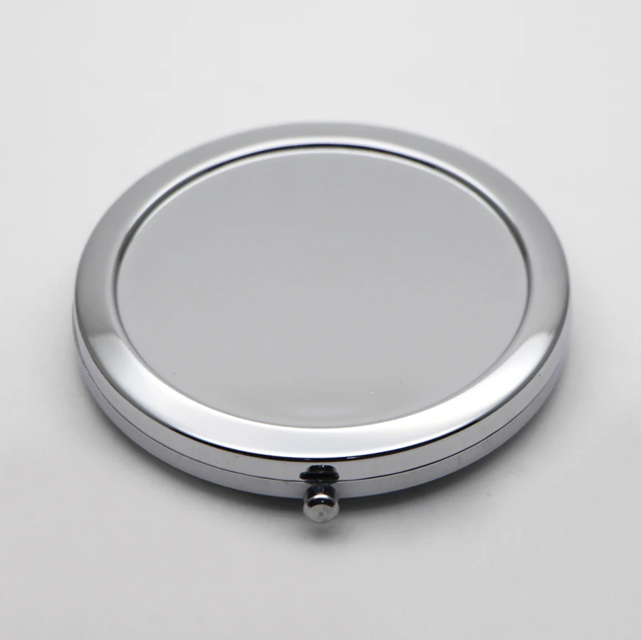 Косметическое зеркальце для макияжа Бланк компактное зеркало серебро плотная