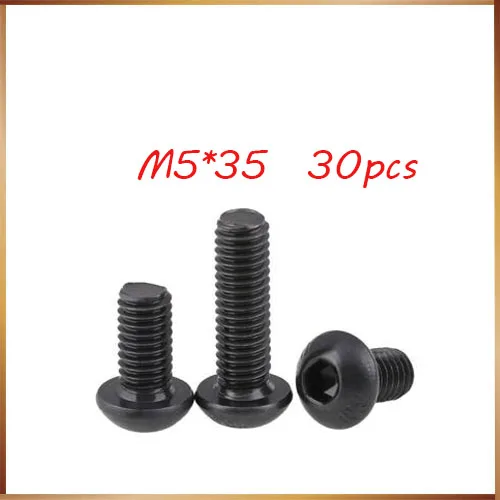 Бесплатная доставка 30 шт. M5x35 мм M5 * 35 yuan cup полукруглая головка для сковороды