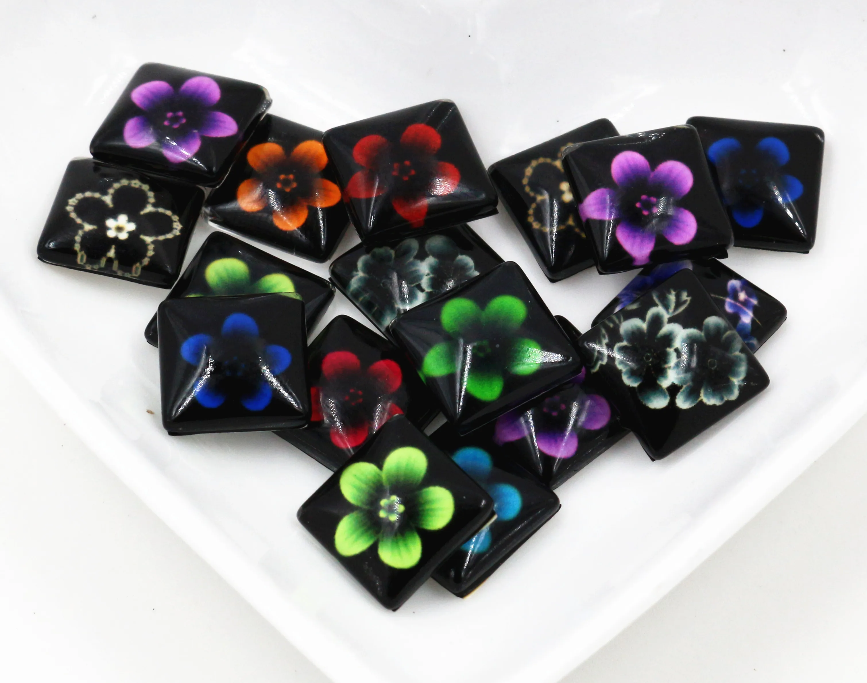 Горячая продажа 50 шт 12 мм Новая мода смешанные ручной работы фото стекло кабошоны