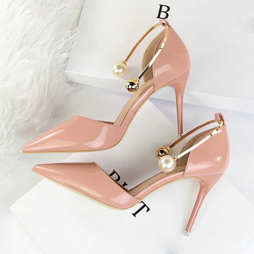 2018 г. женские сандалии на высоком каблуке 9 см со шрафтами пикантные туфли лодочки