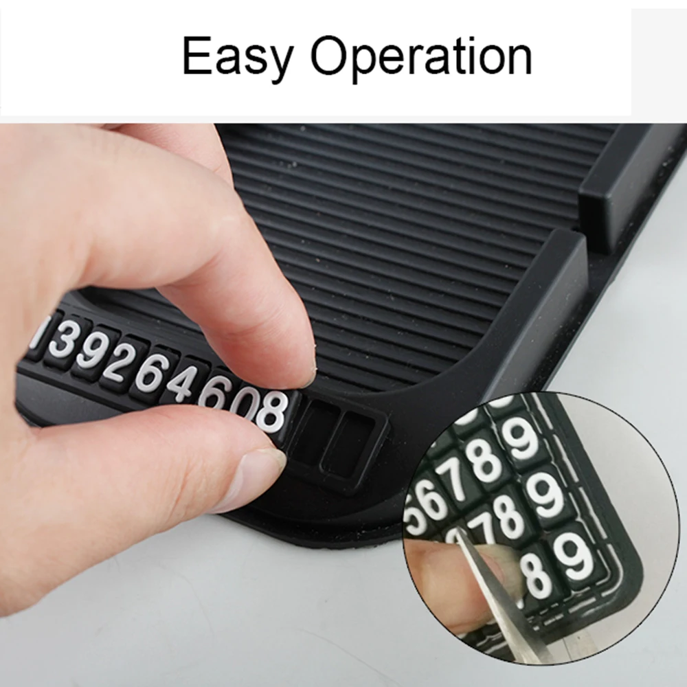 1 шт. Противоскользящий коврик для приборной панели автомобиля с номером