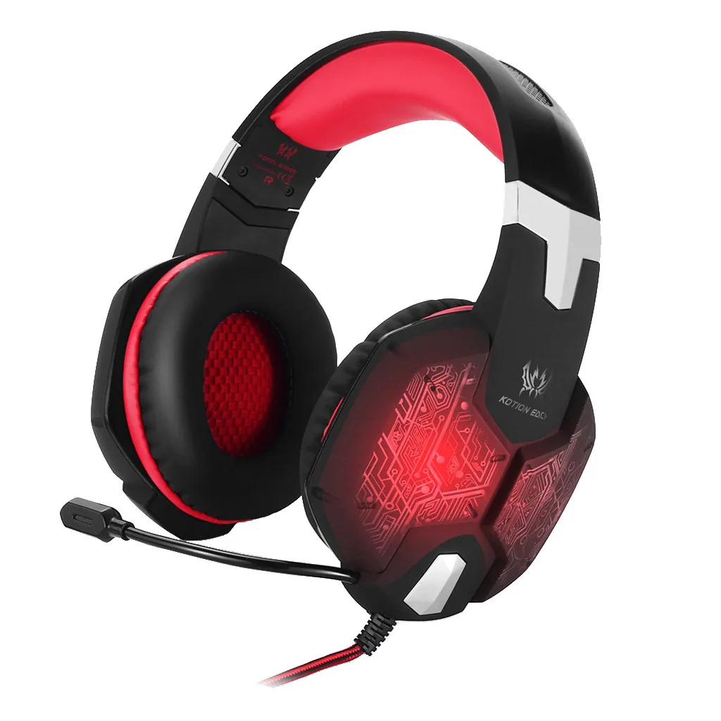 Красный Kraken Pro V2 игровая гарнитура с микрофоном овальные амбушюры аналоговые 3,5 мм для ПК для Xbox One для PS4 eSport наушники - Цвет: Красный