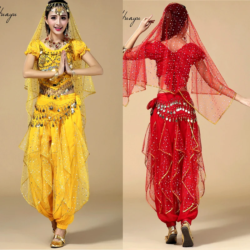 Женский костюм для индийского танца одежда выступлений живота полный комплект